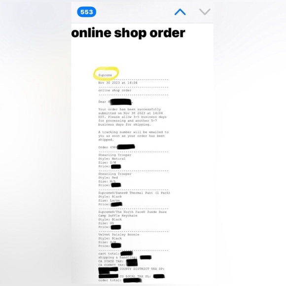 Supreme Authentic Velvet Boonie is hat cord strap NEW w/proof of purchase. - Picture 9 of 15